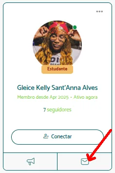 Bate papo em tempo real 6 mensagem perfil em Pluriverso