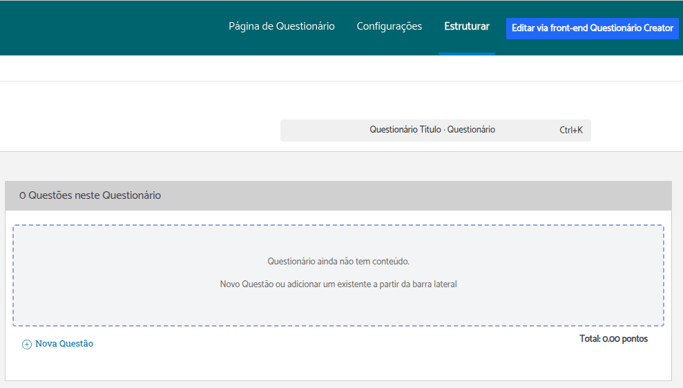 Estruturação/inserção de questões no Questionário (VT) 8 image 1 em Pluriverso